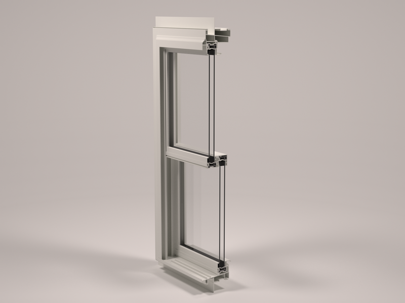 Sunshield Double Hung Cross-Section